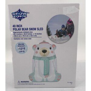 Snow Zone Polar Bear Snow Sled 40.3" x 30.9" x 12" Weather Resistant